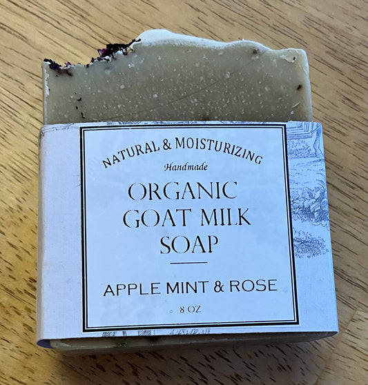 Apple, Mint & Rose Goat Milk Bar Soap